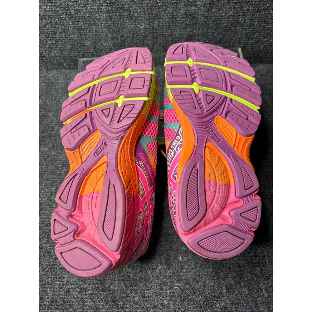 Asics Gel Noosa Tri 9 Womens Running Shoes Pink Orange Neon C401N US 5 - Picture 7 of 8